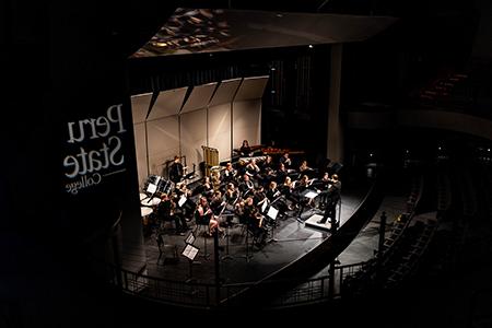 band concert on the Performing Arts Center stage.